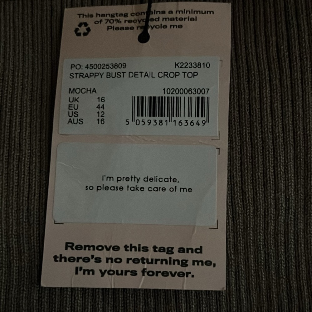 Missguided Chocolate Ribbed Camisole - Picture 3 of 4